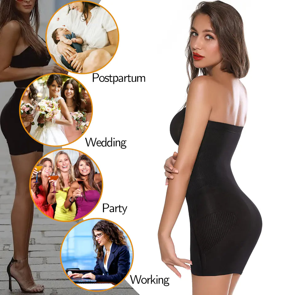 Seamless Long Bottoming Tube Top Shapewear