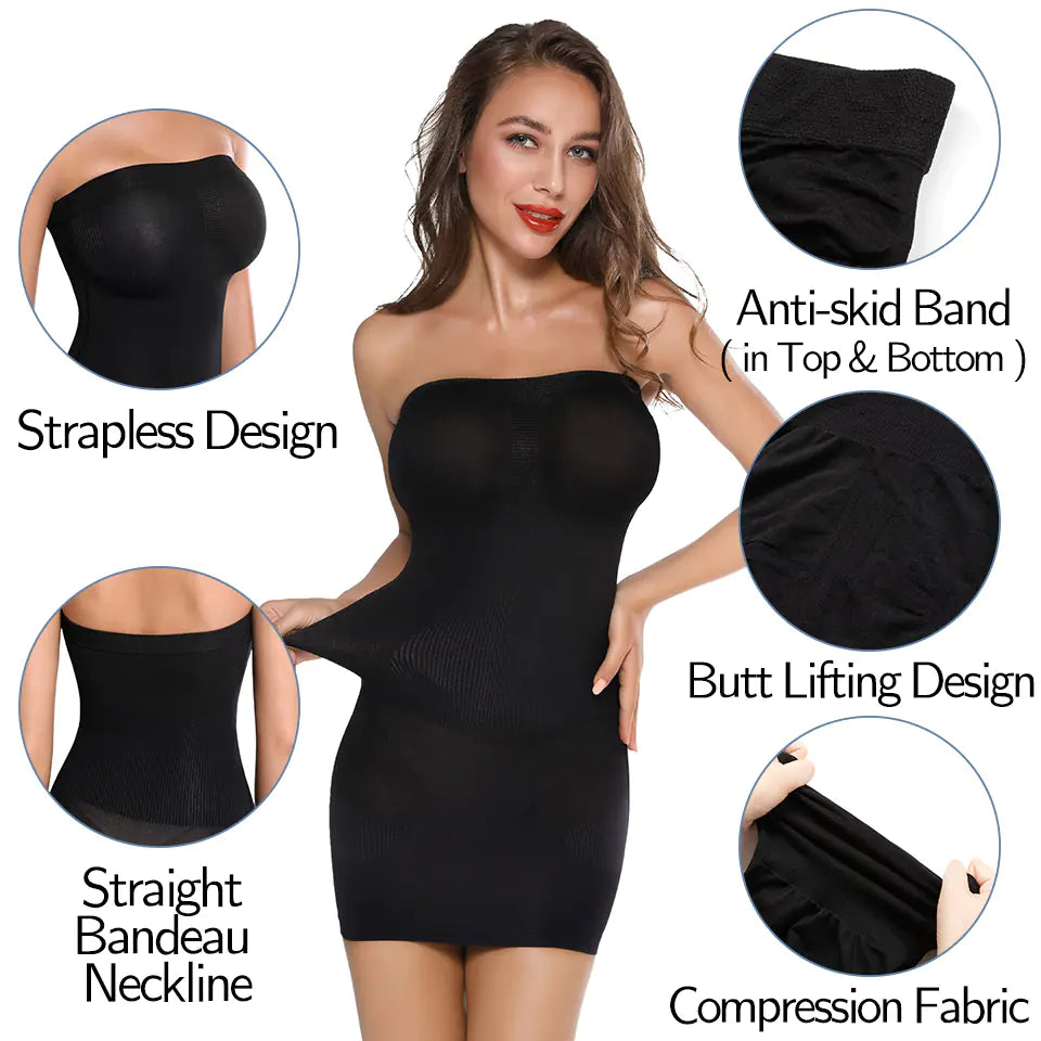 Seamless Long Bottoming Tube Top Shapewear