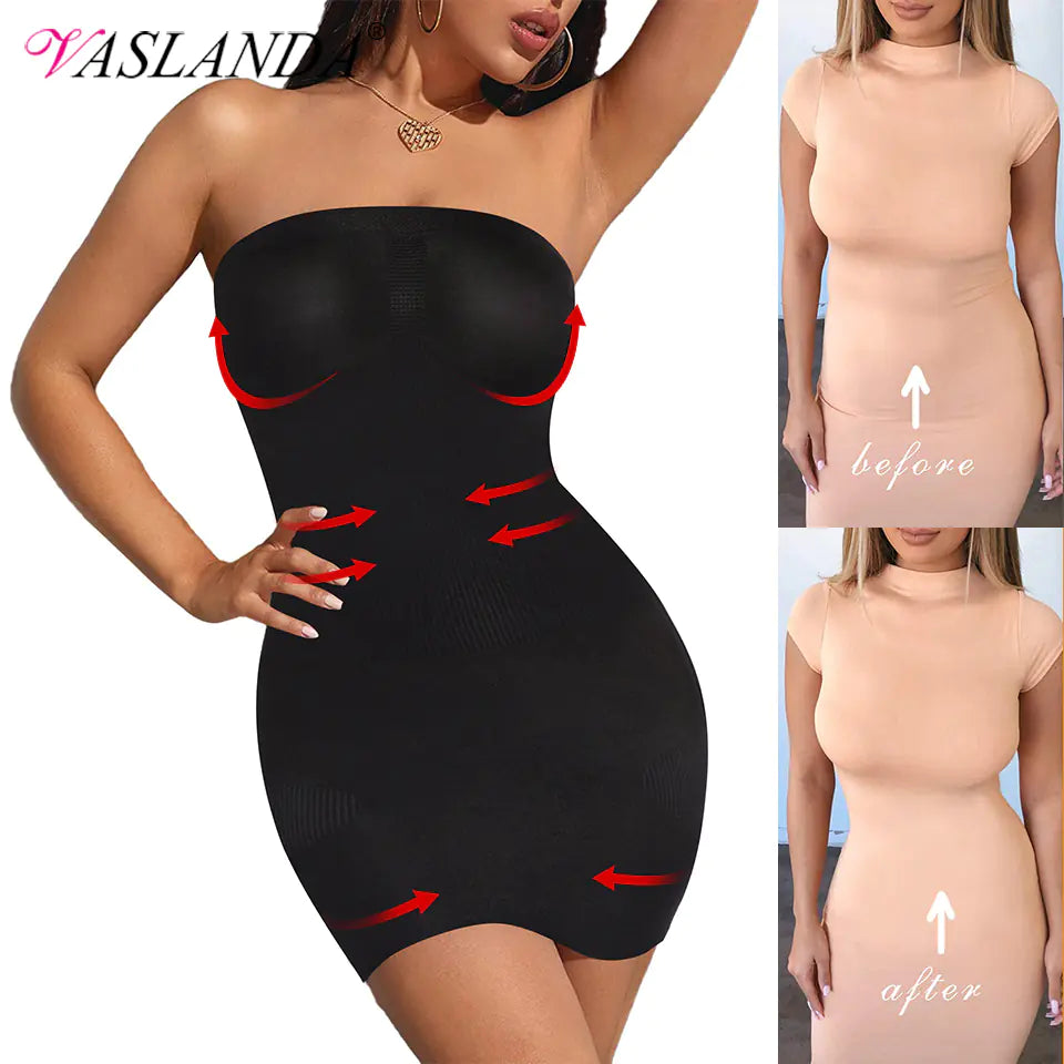 Seamless Long Bottoming Tube Top Shapewear